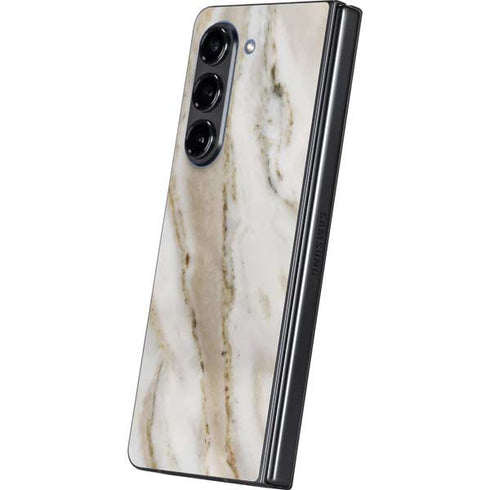 Vanilla Marble Galaxy Z Fold5 5G Skin